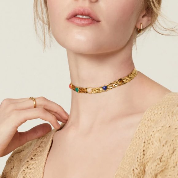 Pamela Love Jewelry - RARE Pamela Love "Stefania" Rainbow Heart Necklace